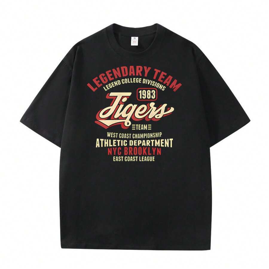 Camiseta de verano 2026 con diseño personalizado, transpirable y casual, ideal para uso diario y - Negro - Ver 1