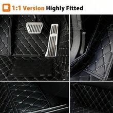 適用於 Highland 2024 高級豪華 PU 皮革全包覆式汽車腳墊，5 座旅行車，防污耐磨寵物友善耐用腳墊，精準貼合駕駛座內飾配件 - 彩色 - 查看 7