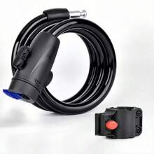 1pc 84cm/33.07in Stainless Steel Anti-Theft Bicycle Lock, Universal Security Lock With 2 Keys, Suitable For Bicycles, Motorcycles And Bicycle Accessories - Car Lock - View 7