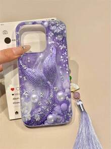 羽毛雪纺彩绘美人鱼珍珠手机壳，兼容 14、14 Pro、14 Pro Max；3D 卡通手机壳，兼容 13、13 Pro、13 Pro Max、11、11 Pro Max、12、12 Pro、12 Pro Max、XR、7/8、XS；兼容 15、15 Pro、15 Pro Max、16、16 Pro、16 Pro Max、S23、S24、A04、A05、A14、A12、A15、A33、A53、A32、A35、A34、13、13 Pro、14、14 Pro、15、15 Pro 系列高级手机壳 - 彩色 - 查看 4