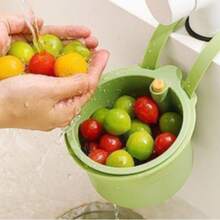 1pc Faucet Filter Basket, Hanging Kitchen Multifunctional Sink Filter With Handle, Plastic Drainage Basket For Vegetable, Fruit, And Food Cleaning - One Size Fits All - View 3