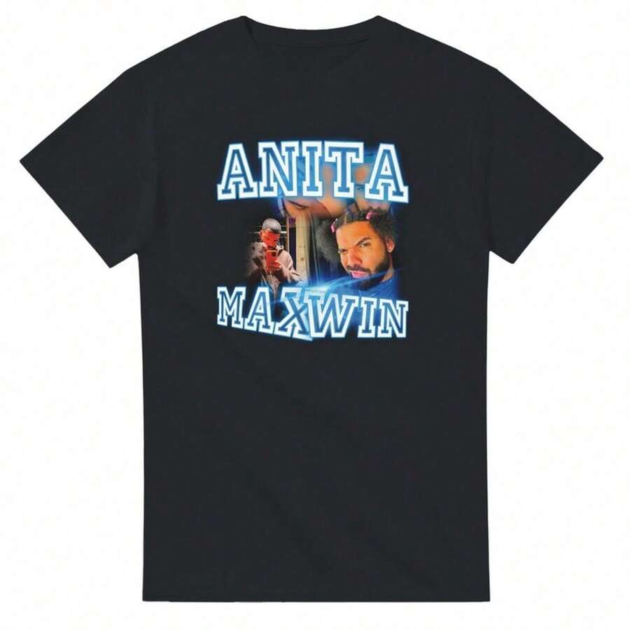Anita Max Win Drake T-S1HirtShirt For Women Camiseta 100% Algodón Unisex - Playera Casual Premium de Corte Cómodo - Negro - Ver 1