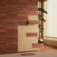 12 Peças Adesivos de Piso 3D de Grão de Madeira Vintage Antiderrapantes, Removíveis, Espessos e Duráveis, Papel de Parede Autoadesivo de Vinil Impermeável para Quarto, Banheiro, Azulejos de Cozinha, Bancada, Renovação de Móveis, Fácil de Lavar e Cuidar, Adequado para Decoração de Parede de Quarto, Banheiro, Sala de Jantar, Cozinha, Materiais de Renovação Doméstica - Multicolorido - Visão 4