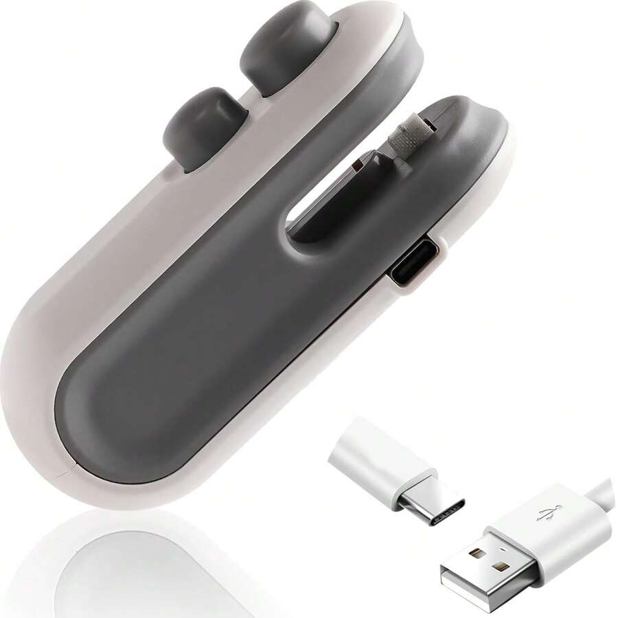Mini Portable Electric Sealing Machine, USB Rechargeable, Sealer And Bag Opener With Magnetic Function For Fridge, Suitable For Outdoor Picnic, Travel, Camping Food Preservation, Compact And Convenient To Carry