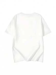 Y2K Women's Cartoon Panda Print Short Sleeve T-Shirt, New Summer Fashion, Versatile Crew Neck Loose Fit Top. Y2K T-Shirt - 黑色 - 查看 2