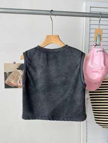 Top sin mangas casual y minimalista para mujer con estampado de cóctel - Estilo deportivo versátil para vacaciones de primavera, boda en una isla tropical, aniversario, fiesta de damas de honor, cita nocturna, invitada de boda, despedida de soltera, festival de música bohemio y uso elegante de verano - Negro 6 - Ver 9