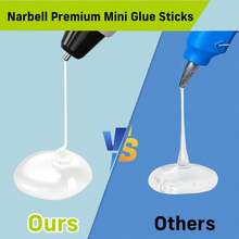 Mini Hot Melt Glue Sticks 200pcs (Large Capacity Packaging) Length 4", Diameter 0.27"--Suitable For Most Hot Melt Glue Guns Mini High Strength Transparent Adhesive For Crafts, Handmade Designs - 200pcs - View 2