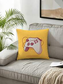 2pcs Retro Gaming Console Pattern Velvet Soft Decorative Pillow Covers, Digital Printing, Home Decor Cushion Covers For Sofa, Living Room, Bedroom, Without Pillow Insert - Multicolor - View 4