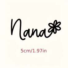 Nana Car Rearview Mirror Stickers Featuring Flower Details, Vinyl Stickers - Durable Self-Adhesive Stickers Suitable For Cars And Trucks, Vinyl Car Window Stickers - A - View 3