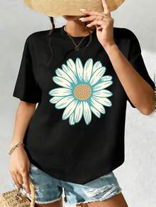Dam-T-shirts - Svart - Visa 2