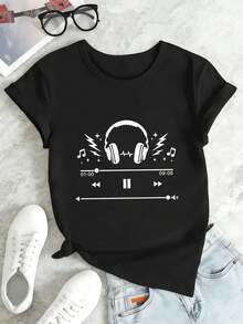 Women T-Shirts - Black - View 2