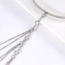 1 pieza Cadena de brazo con capas de diamante de imitación, brazalete ajustable para el brazo superior, joyería de cadena corporal bohemia para fiesta - borla - Ver 11
