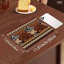 1pc Vintage Print Pattern Absorbent Mat/Drying Mat For Coffee Maker, Tableware - Absorbent Polyester Desktop Protective Mat With Rubber Anti-Slip Pad, For Kitchen Counter Decor, Home Bar And Dining Table - Multicolor - View 13