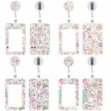 1pc Cute Nurse Print ID Badge Holder With Retractable Badge Reel, Kawaii Medical Themed Card Protector For RN, LPN, CNA, Nurses And Medical Students, Office Staff Work Accessories - Rectangle - View 11