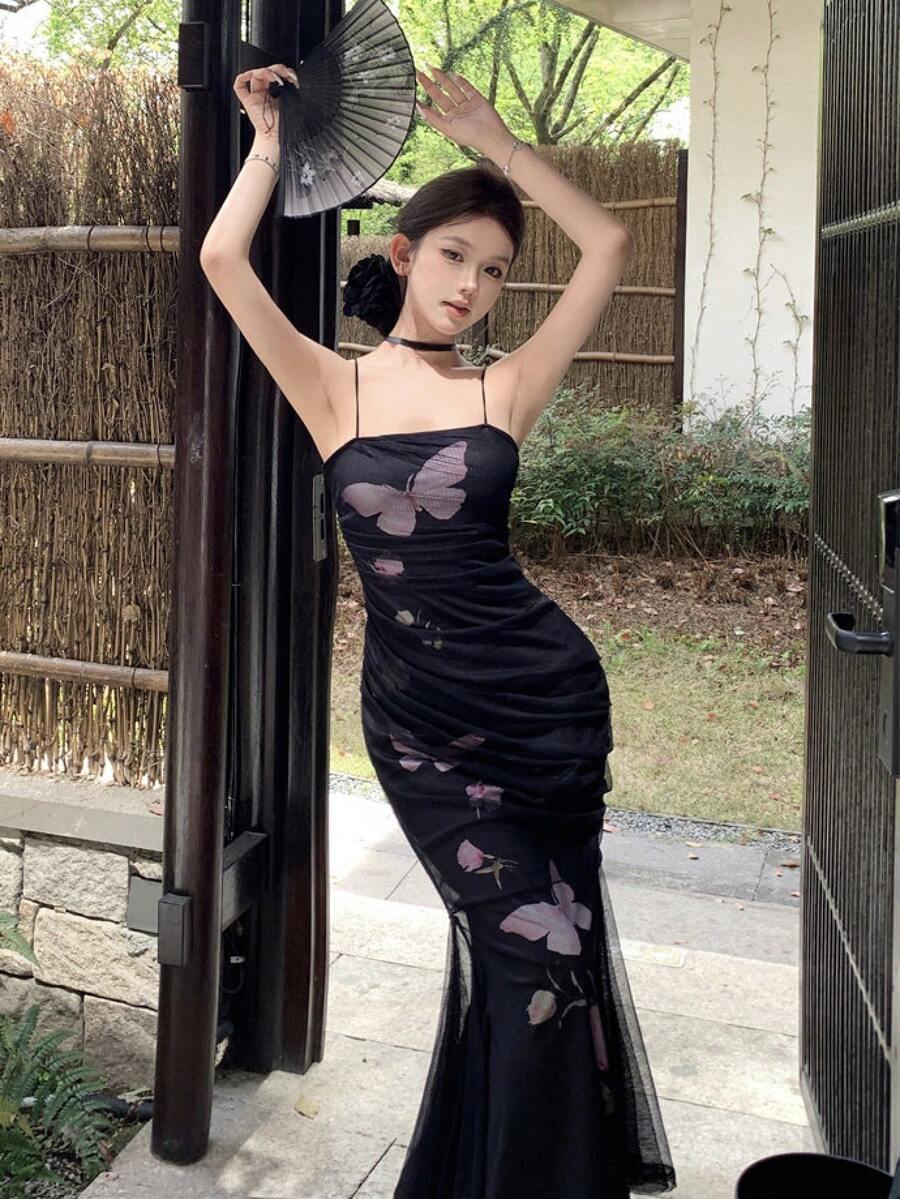 Women Long Dresses - Black - View 1
