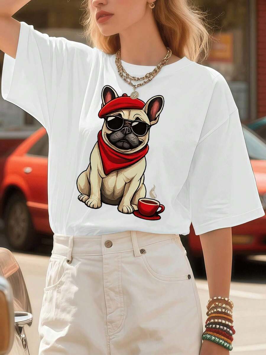 Dam-T-shirts - Vitt - Visa 1