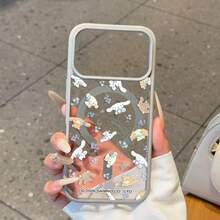 Ốp lưng điện thoại từ tính bằng acrylic với hình ảnh chú quế Sanrio, dịu dàng, an ủi, dễ thương, mềm mại và đáng yêu. Tương thích với sạc không dây. Phù hợp với dòng iPhone 17/17 Pro/17 Pro Max/17/16/15/14/13/12. - trắng - Xem 4