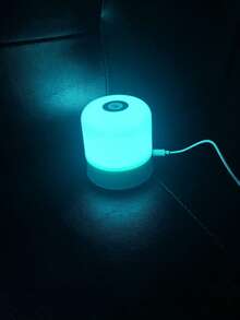 1 pieza Luz nocturna de 7 colores, lámpara de mesita de noche con alimentación USB y control táctil, adecuada para dormitorio, guardería, oficina, sala de juegos, para adultos y niños - Multicolor - Ver 5