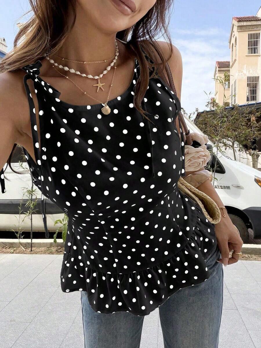 Elegante y estiloso chaleco de verano para mujer con estampados tejidos - Negro - Ver 1