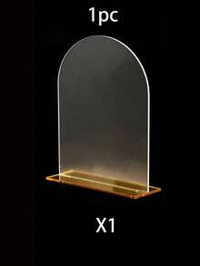6pcs Gold Arch-Shaped Wedding Table Number Plates, Clear Acrylic Table Number Cards, Suitable For Wedding Reception Seating, Anniversary Celebration And Bridal Shower, Elegant Wedding Decor, Graduation Ceremony, Party Decoration, Bachelorette Party, Wedding Signage, Dinner Table Cards, Wedding Reception Table Decor - A - View 12