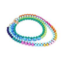 Dây chuyền hạt cườm nhiều lớp nhiều màu sắc, dây chuyền choker nhiều lớp phong cách Bohemian, trang sức thời trang cho kỳ nghỉ hè. - Nhiều màu - Xem 4