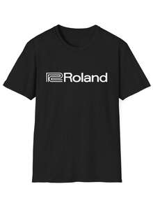 Camiseta Roland UniS1ex Softstyle. Camiseta UniS1ex 100% algodón de 220 g. Peso ideal para todas las estaciones, apta tanto para hombres como para mujeres. Tejido de alta calidad y duradero, suave al tacto y de larga duración. Prenda transpirable, ideal para el otoño, vacaciones, el Día de la Madre, celebraciones del Día de la Independencia y como regalo. - Negro - Ver 1