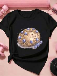 Women T-Shirts - Black - View 2