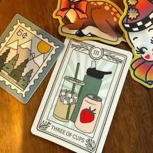 Hình dán lá bài Tarot Ba Cốc, hình dán yêu tinh đồ uống, hình dán chai nước, hình dán đồ uống, chai nước, hình dán nhắc nhở uống nước. - A - Xem 6