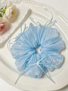 1 chiếc nơ ruy băng ballet màu vàng bằng vải chiffon, dây buộc tóc mềm mại, thanh lịch dành cho nữ, dây buộc tóc đuôi ngựa mùa hè, dây chun buộc tóc, dây buộc tóc bằng cao su. - Nhiều màu - Xem 16