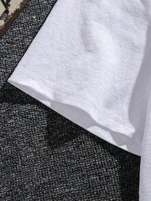 Men's Graphic T-Shirt Piano Is My - Soft And Breathable Music Lover's T-Shirt With Piano Key Design, Loose Fit, Short Sleeve, Crew Neck, Casual T-Shirt For Musicians And Piano Enthusiasts (Black/White Print) - 白色 - 查看 3