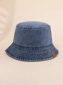 1pc Vintage Distressed Kids Bucket Hat With Brooklyn Label Design, Breathable Sun Protection Hat For Boys And Girls - 1PC - View 7