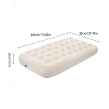 Thick Textured PVC Inflatable Camping Mattress, Durable And Skin-Friendly, High Elasticity And Support, Soft And Comfortable, Quick Inflation And Deflation, Compact Folding Storage, Suitable For Home, Living Room, Guest Bedroom, Car And Outdoor Use, Waterproof And Easy To Clean, Applicable For All Seasons - Multicolor - View 8