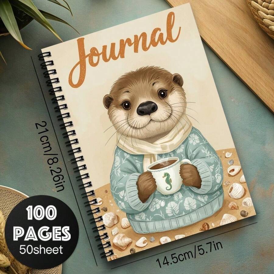 1pc Cute Animal Theme Spiral Notebook, Suitable For School And Office Use, Great Gift For Friends, Colleagues And Boyfriends/Girlfriends, Perfect For Planning