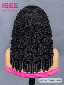 ISEE HAIR Wear Go 无胶缅甸卷发假发 13*6 透明蕾丝假发 180% 密度 16-24 英寸常规尺寸 自然色 预剪蕾丝 预拔发际线 预漂白发结 真人发 日常佩戴 女性 - SNatural - 查看 5