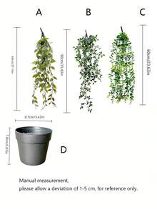 1/2件人造花瓶，仿真花與植物，適用於房間/客廳、牆面、辦公室、浴室、層架裝飾，婚禮與生日裝飾，適合春夏戶外與花園裝飾，入厝禮物 - 薄荷綠 - 查看 10