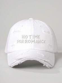 1顶女士3D刺绣“No Time”做旧水洗棒球帽，可调节户外防晒休闲帽，适合春季、秋季、旅行、海滩、度假。Y2K风格男女通用遮阳帽，适合年轻人。 - 棒球帽 - 查看 31