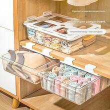 Transparent Underwear Storage Box, Drawer Type Socks Underwear Organizer, Household Wardrobe Layer Divider Separation Basket, Clothing Storage Essential,Bedroom Room Decor,Back To School - Multicolor - View 6
