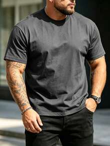 Herren T-Shirt in Große Größen, Sommer Herren Lässig Rundhals Tanktop in Große Größen, Mehrzweck, Slim Fit, Frisch und Energetisch Sport - Grau - Übersicht 3