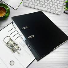 1个3英寸A4/FC活页夹，双环活页夹，带标签夹和指孔，大容量文件整理器，适用于学校和商务场合 - 單件 - 查看 5