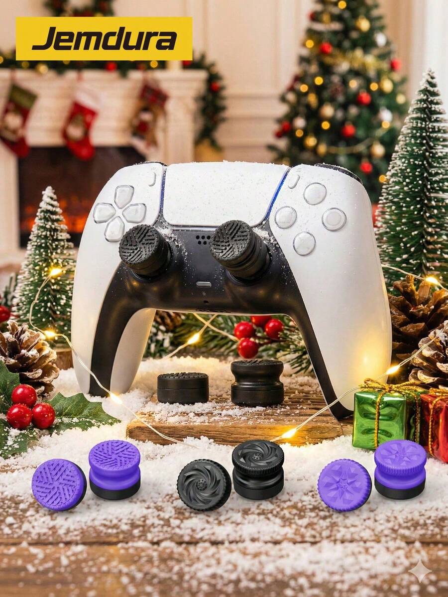 2 piezas Tapas de agarre para el pulgar de silicona, compatibles con el controlador /PlayStation5, accesorios de gamepad - Tapas para palanca de mando, Tapas de competición KTF para la palanca de mando de PlayStation5 Tapas protectoras antideslizantes, Tapas de botón FPS, Tapas de agarre para el pulgar del controlador de PlayStation5 para un mejor rendimiento, Regalo de Navidad / Regalo de Navidad / Año Nuevo 2026