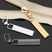 3/6/9pcs Simple Plaid Zipper Pulls - High Quality Zinc Alloy Zipper Sliders Replacement For Luggage, Jackets, Backpacks, Boots, Wallets And Coats - Easy To Install, No Tools Needed, Reusable Zipper Pulls Accessories - Multicolor - View 9