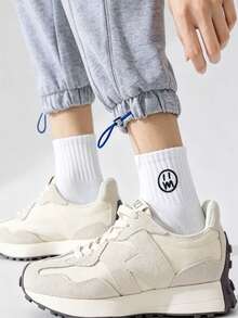 Men's Multi-Color Sports Socks, Moisture-Wicking, Odor-Resistant, Low-Cut Casual Short Socks, Preppy Style, Suitable For Spring And Autumn - Multicolor - View 2