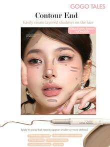 GOGO TALES GOGOTALES 2-in-1 Contour and Highlight Stick, Ciptakan Bayangan 3D dan Kulit Cerah, Kontur Alami dan Pembentukan Wajah, Ringkas dan Portabel, Ideal untuk Pemula - #G02 Putih Berkabut - View 7