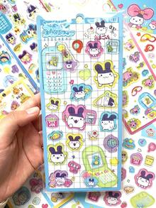 Tamagotchi 1件 2026 3D貼紙，防水可重複使用，復古可愛設計裝飾用，適合各種節日的精美禮物（隨機款式） - 彩色 - 查看 14