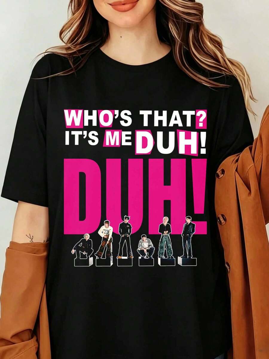 Strays Kidss K-Pop Graphic T-Shirt Bangs Chans Lees Know Changbin Hyunjins Hans Felixss Seungmins I.N Funny Quote Print Black Oversized Cotton Tee Men Women Streetwear Top, P1Harmony Phew! T-Shirt, P1Harmony Utop1A Tour T-Shirt, P1Harmony Sad Song Album Shirt, P1Harmony Members Theo, Jiung, Intak, Soul - Black - View 1
