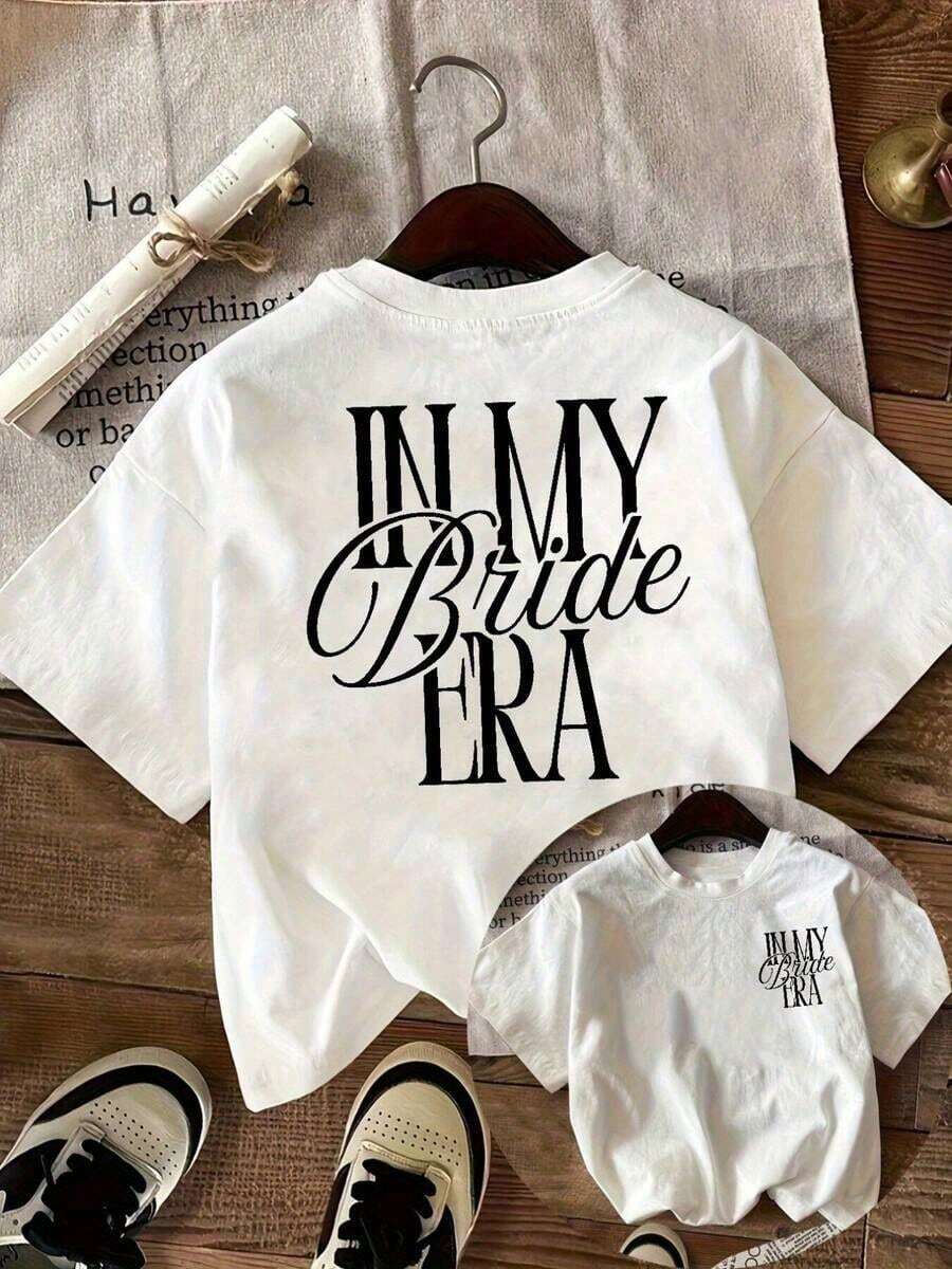 Blusa de Manga Corta Impresa por Delante y por Detrás, Era de Bodas, Período Nupcial Impresa, Blusa Casual de Manga Corta con Cuello Redondo para Mujeres - Ropa de Mujer, Ajuste Cómodo, Diseño Clásico100% Cotton100% Cotton100% Cotton - Negro - Ver 1