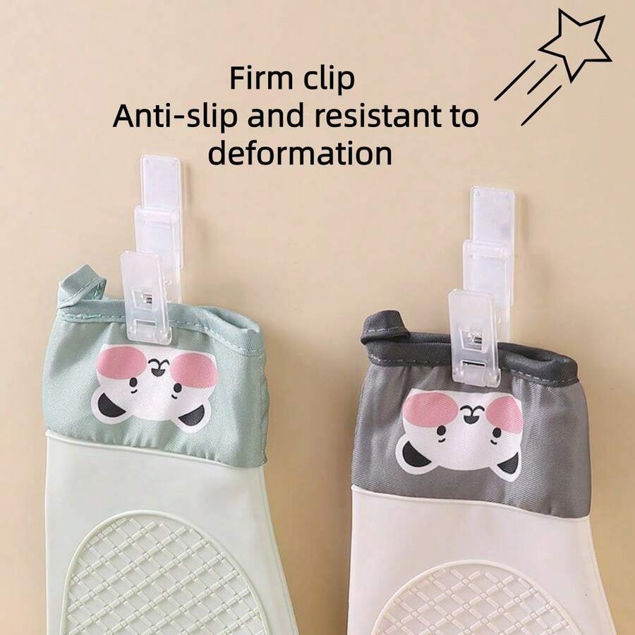 2 kẹp hút chân không sáng tạo, kẹp đa năng dùng để treo găng tay nhà bếp, khăn lau bát đĩa, ảnh, móc treo. - trắng - Xem 1