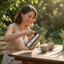 Stainless Steel Coffee Pot, Portable 2/4/6/9 Cup Electric Moka Pot, European Style Espresso Maker - 300-600ML - View 8