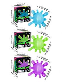 Mainan Remas Berbentuk Virus, Bola Pereda Stres Jelly Transparan Lembut, Mainan Gelisah yang Menenangkan, Cocok untuk ADHD/Autisme, Mainan Tenang, Cocok untuk Lingkungan Kantor, Hadiah Liburan, Hadiah Ulang Tahun - MultiWarna - View 4