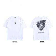DARC Wolf Head Fitness American Style T-Shirt, Pure Cotton, Round Neck, Printed Short Sleeve - DSDT043 - 查看 12
